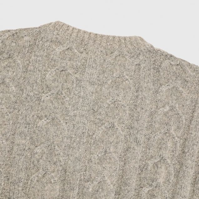 Levon Heavy Cable Henley Neck Knit