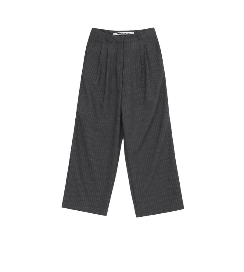 [MADE] Goldin two-tuck striped slacks