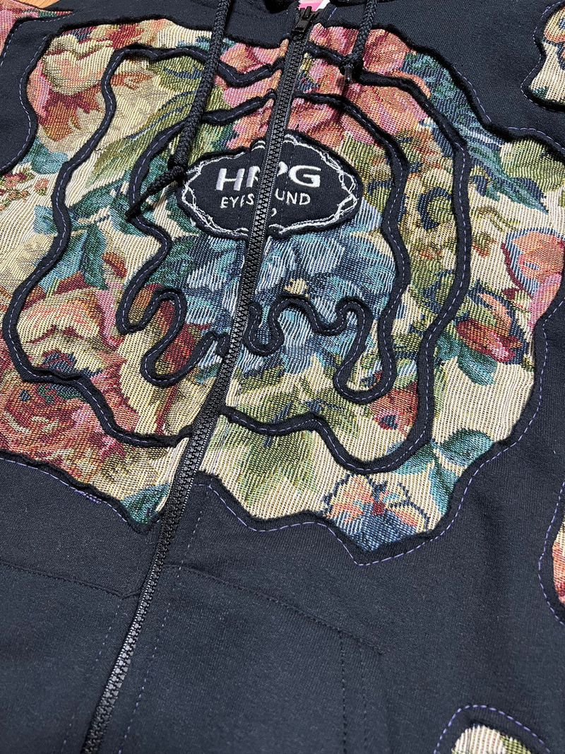 BLACK CUTTING OUT HOODIE