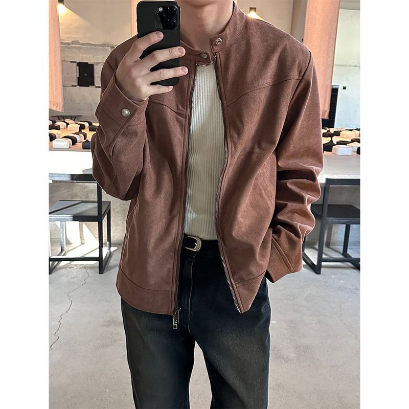 [S/F] Suede biker 2way jacket(3color)