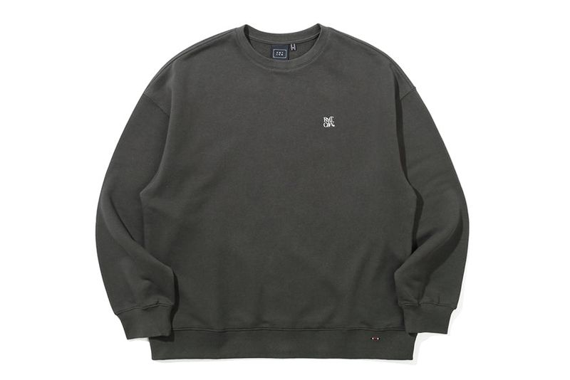RMTCRW LABEL SWEAT SHIRT_CHARCOAL