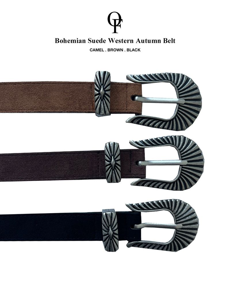 GUSTA（グスタ）の「Bohemian Suede Western Autumn Belt (3 colors)（Fashion Accessories）」