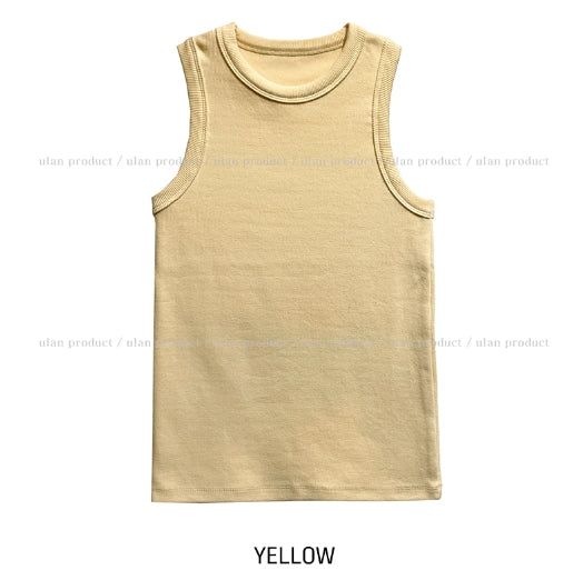 [U-BASIC] Mendel Mango Ribbed Sleeveless