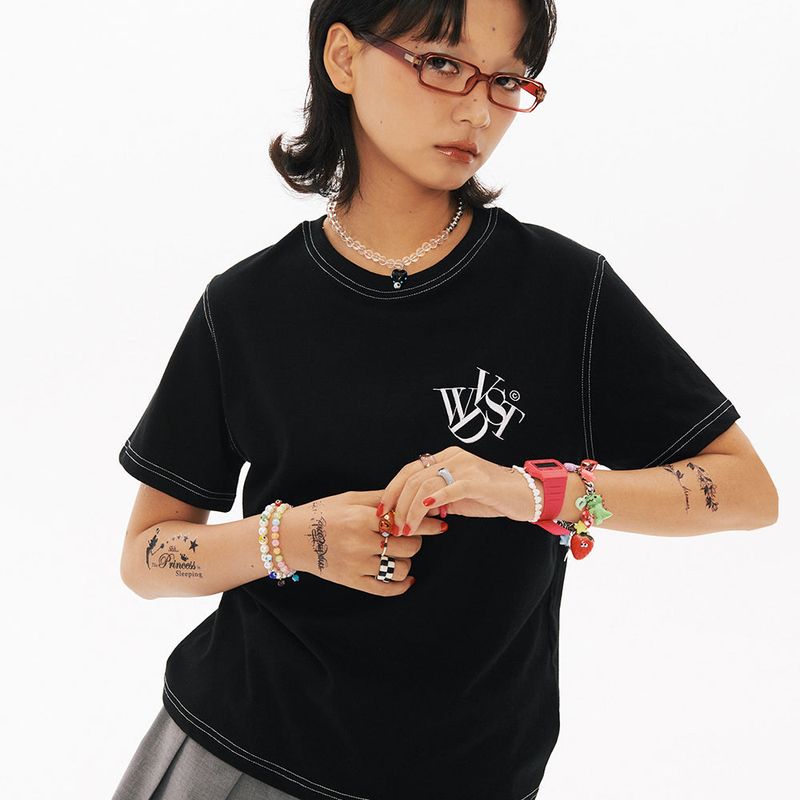wonder visitor（ワンダービジター）の「WDVST Logo T-shirt [2Color]（Tops）」