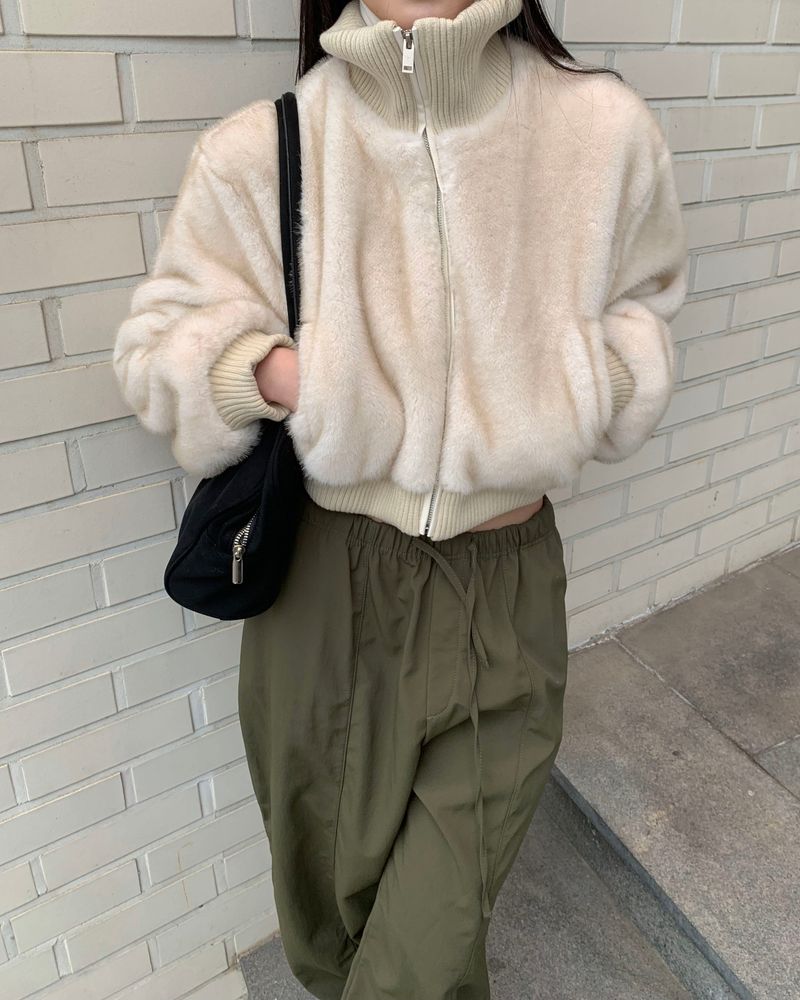 knit polar fur jumper
