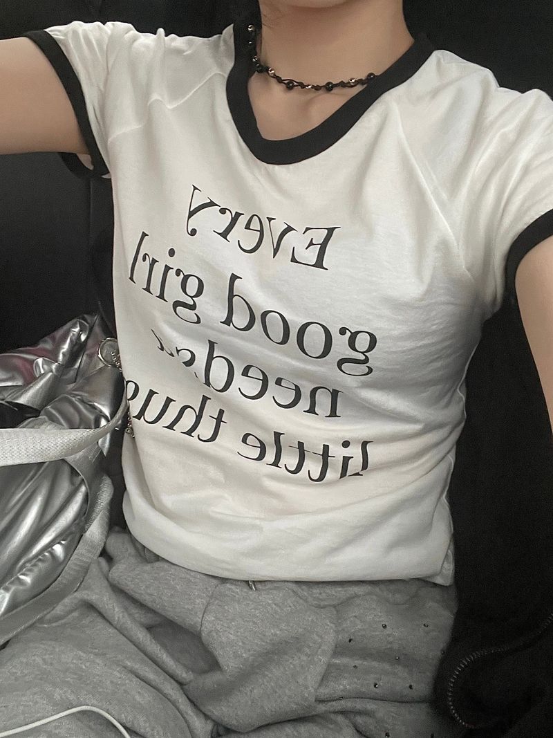 (3 colors) Thug Girl Ringer T