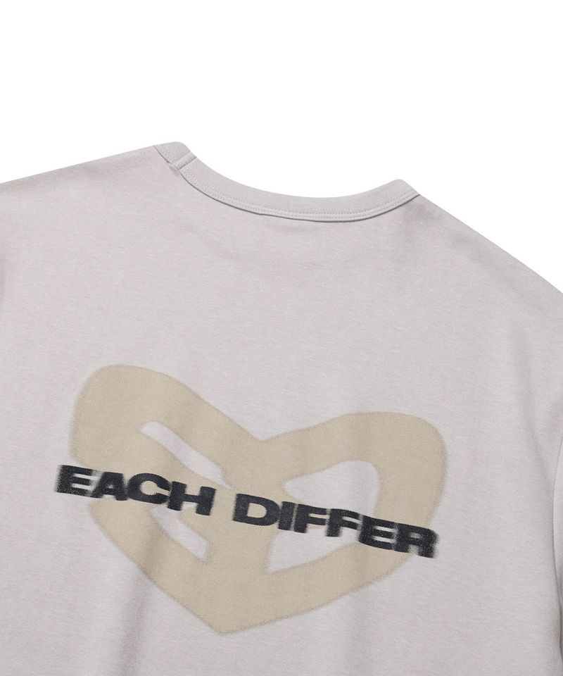 BLUR HEART T-SHIRTS_BEIGE