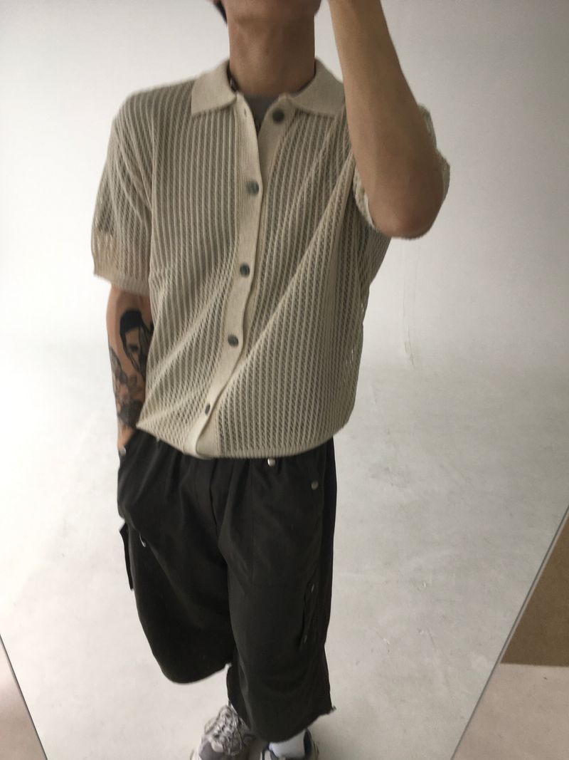 bagel punching cardigan(2colors)