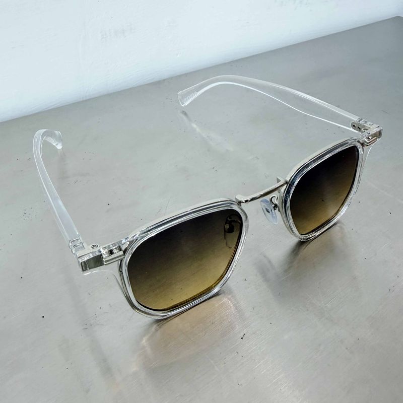 Crystal Tea Gradient Square Sunglasses