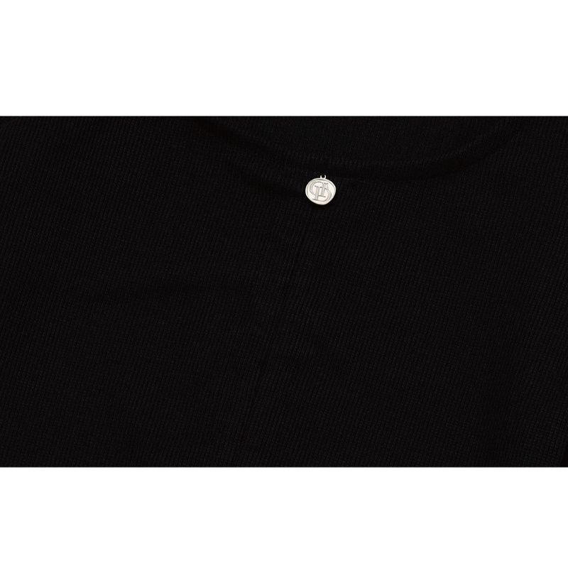 LILY SHIRRING STRING TOP_BLACK