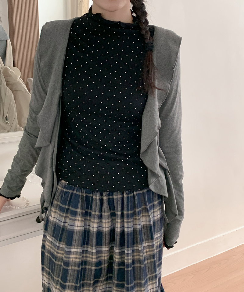 Dot Wave Turtleneck T-Shirt