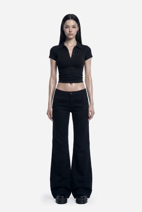 Dark Washing Flare Denim