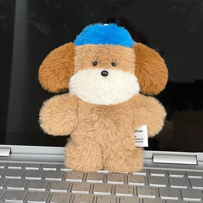 [MADE] Blue beanie puppy - key ring