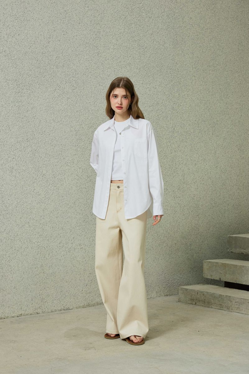 NOAH WIDE PANTS / BEIGE
