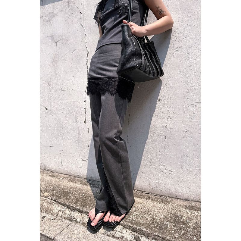 SLOGAN SKIRTED TROUSERS