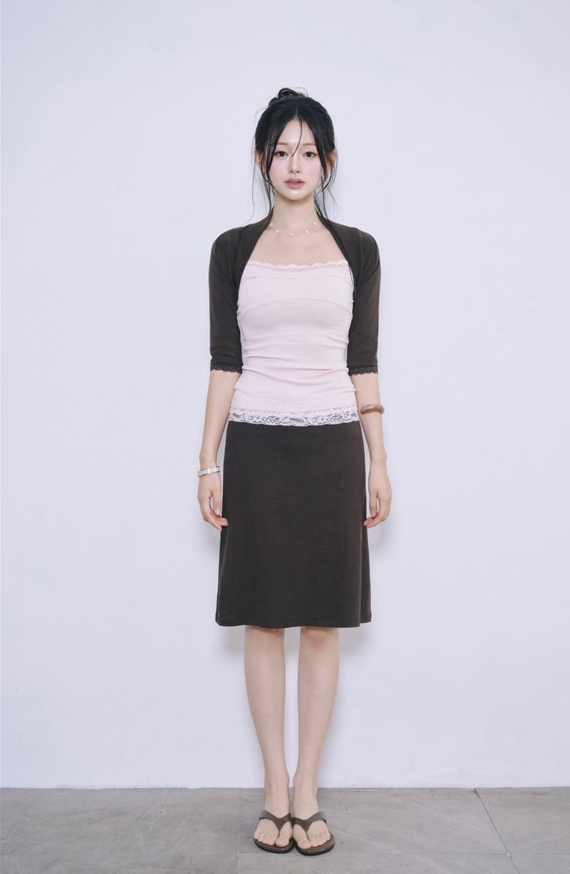 [MADE] Sherry Lace Midi Skirt