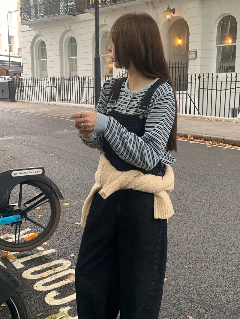 [MADE] [Planning] Slits Stripe Round Cardigan