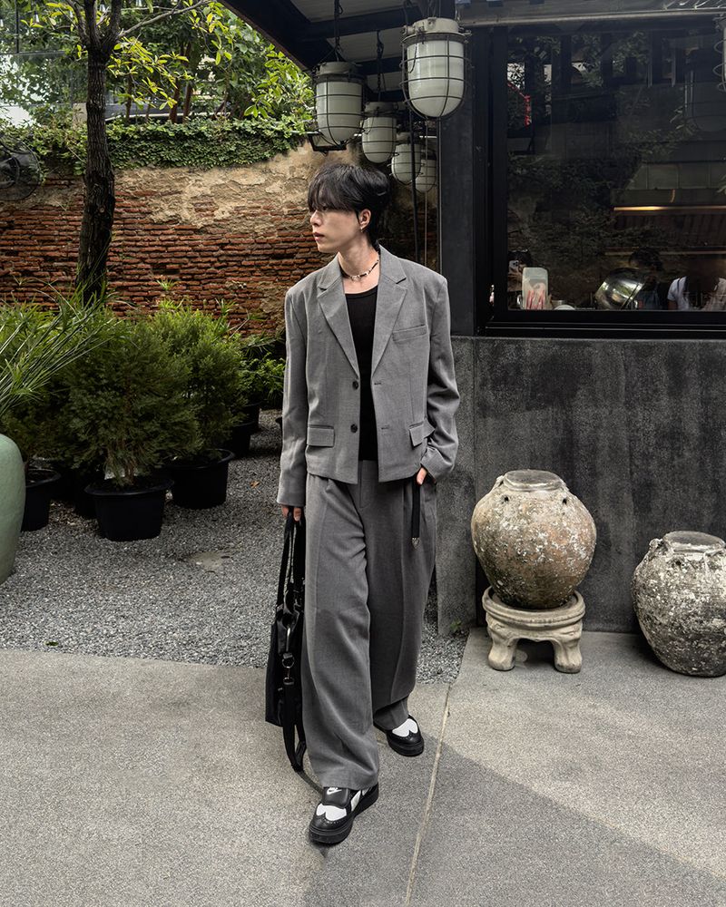 LUMI Back Banding Wide Slacks
