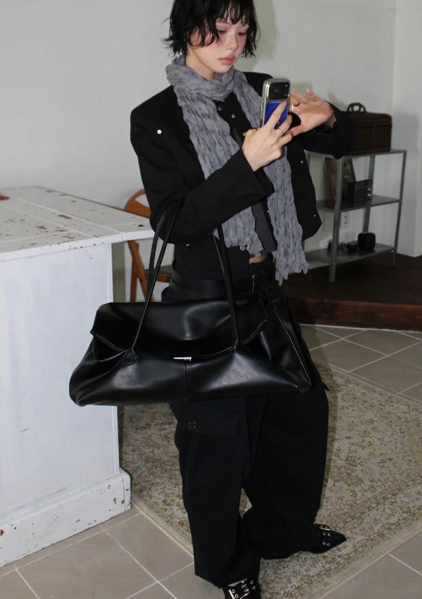 FLUID LEATHER BIG BAG