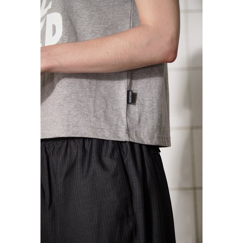 LOGO RINGER T SHIRT / GREY