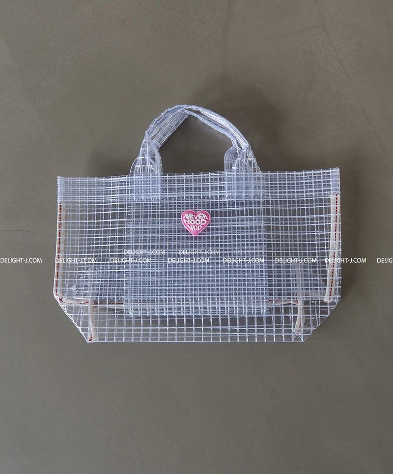 Heart pvc Transparent tote Beach bag