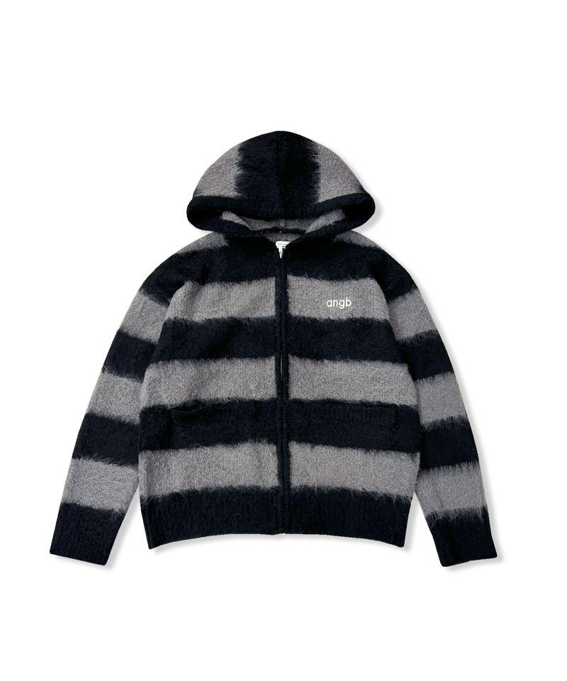 UNISEX ボーダーブークレフーディニット