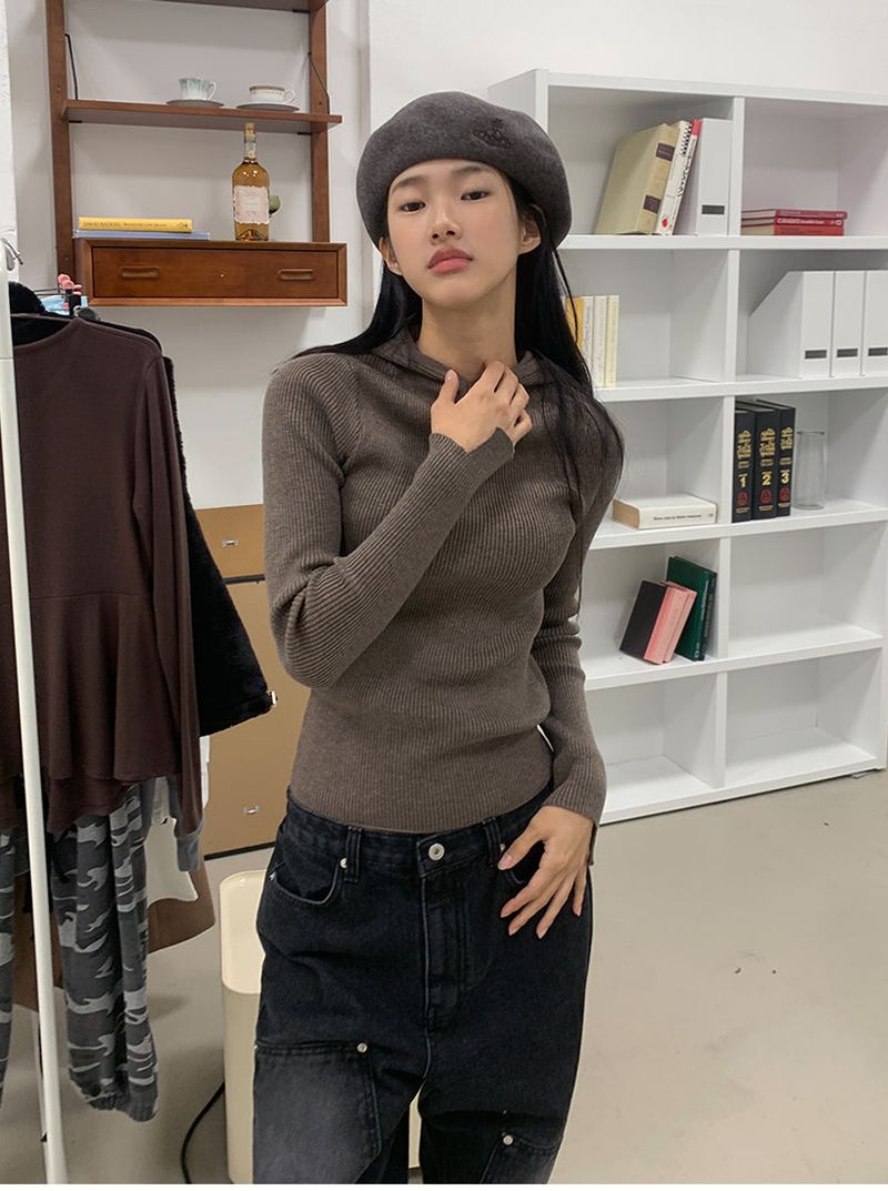 KATE HOODIE KNIT (2COLOR)