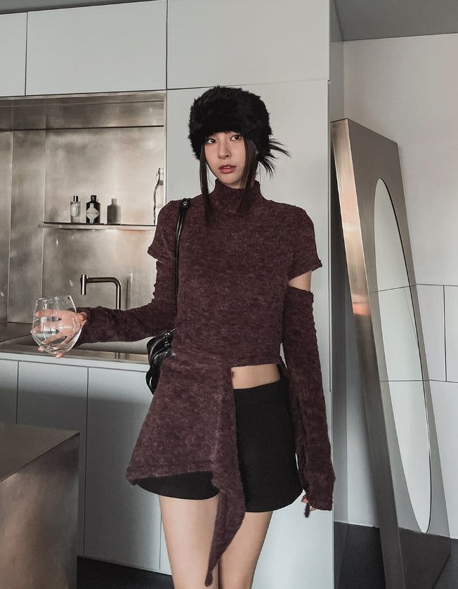 ULAN（ユレン）の「Pony Incision Wrap Knit Turtleneck（Tops）」