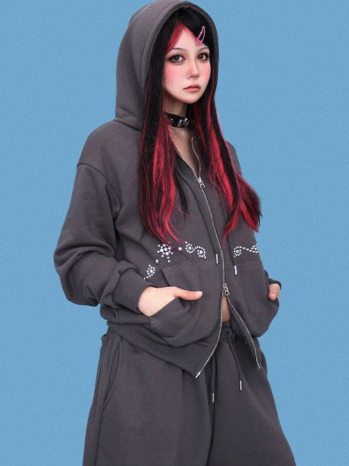 KUO（クーオ）の「punch hood zip-up (2color)（Tops）」