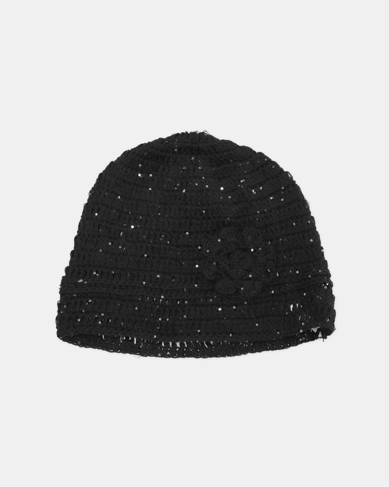 Drbin Flower Pendant Knit Beanie