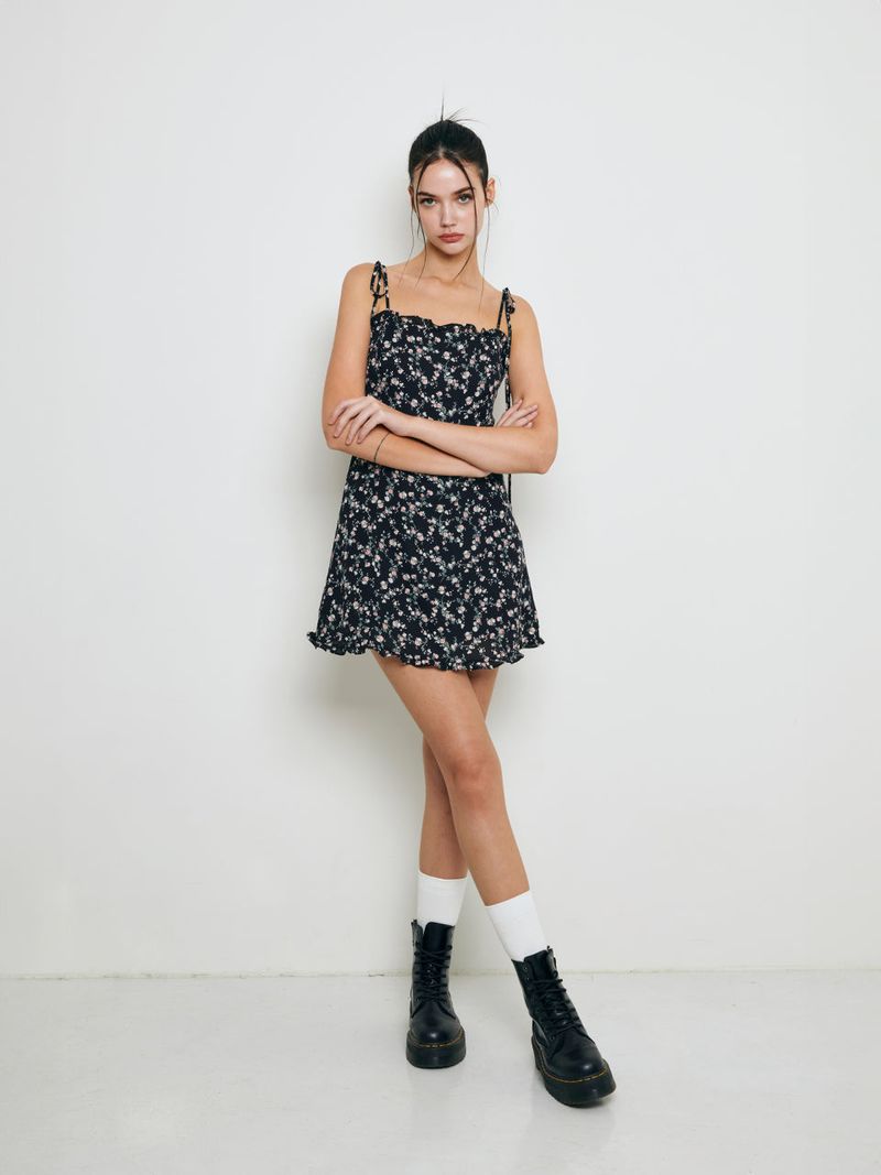 Frill mini dress (flower)