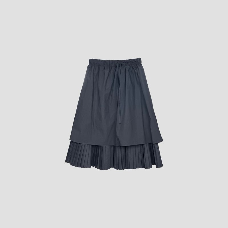 Plier Pleats Midi Skirt 
