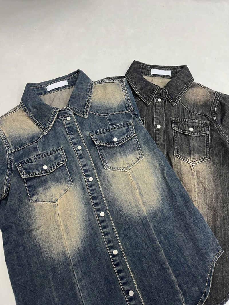 WESTERN WASHING DENIM SHIRTS