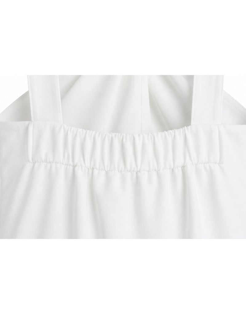 Sia Twist Drape Flare Sleeveless Blouse White