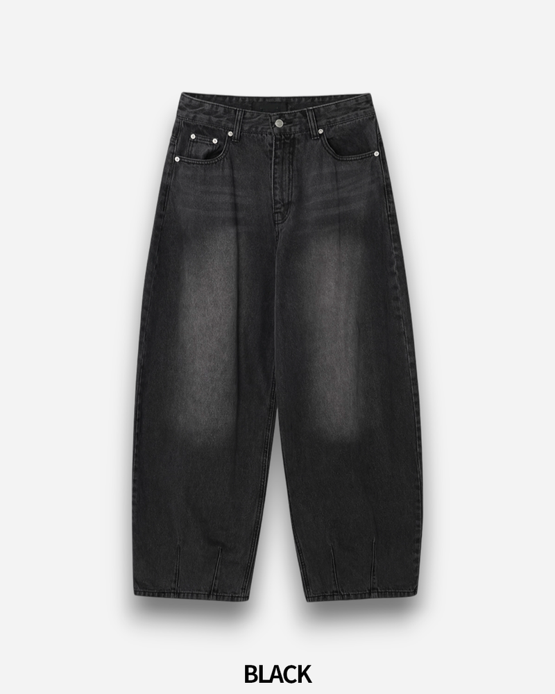 Dart Balloon Denim Pants 3C