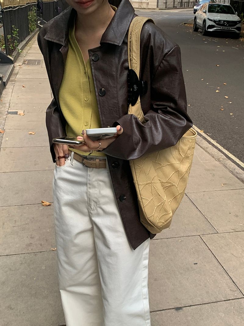 [MADE] Blending leather jacket