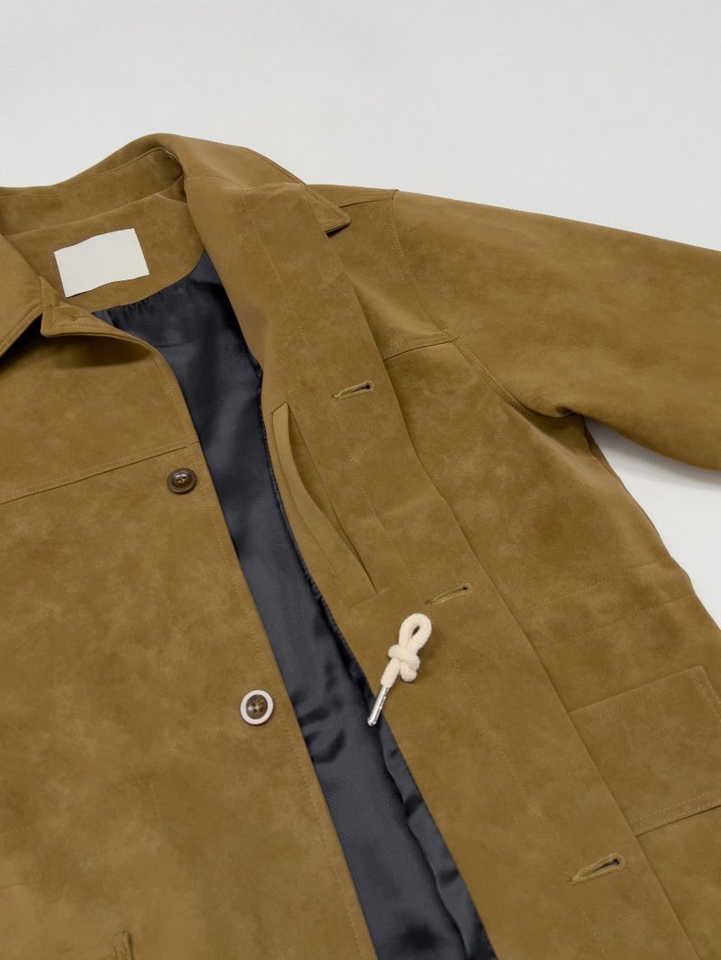 Nubuck String Overfit Leather Jacket