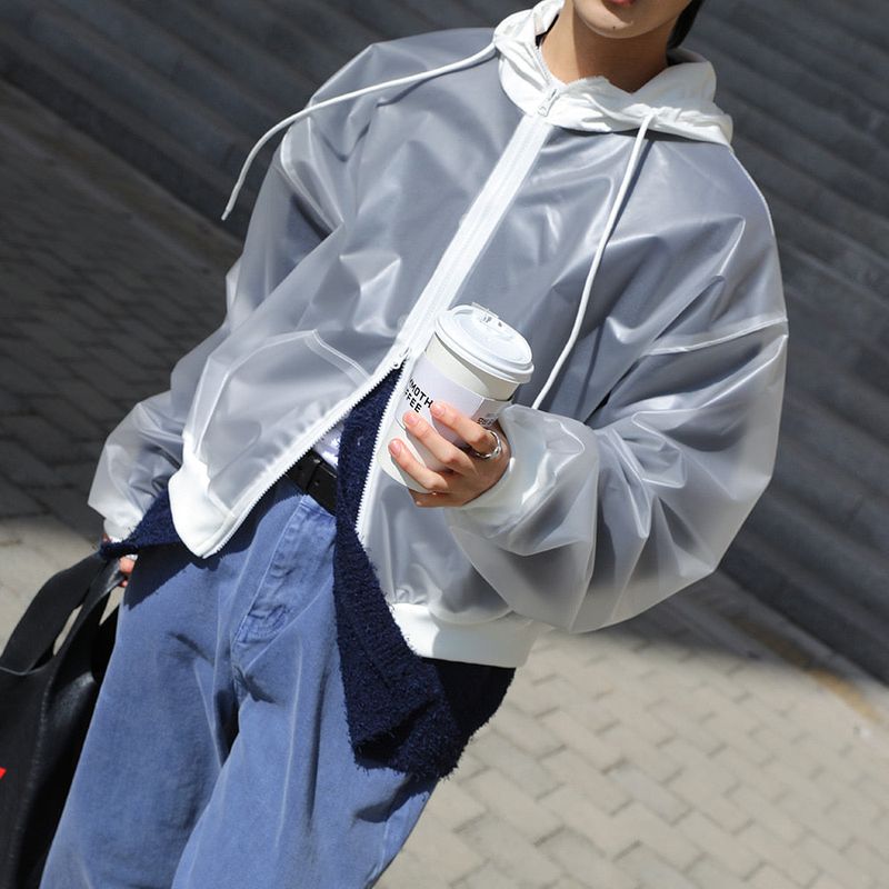 Uno Plastic Zip Up Jumper (2color)