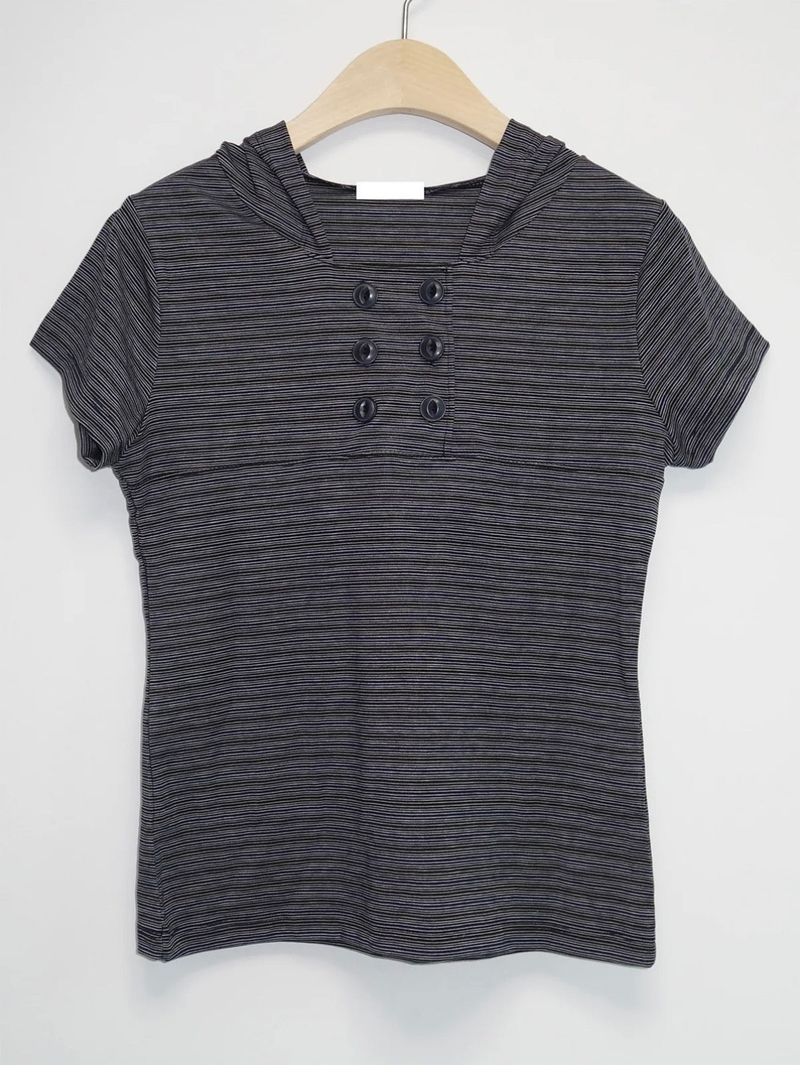 double tencel hood tee