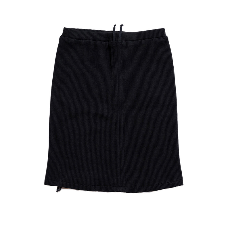 SHIRRING STRING SKIRT BLACK