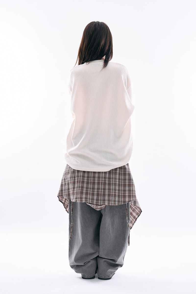 Club rabbit printed knit