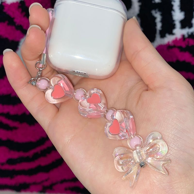 MADE coral ribbon Keyring