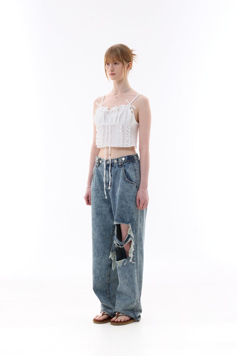GAGA RIBBON BUSTIER / WHITE