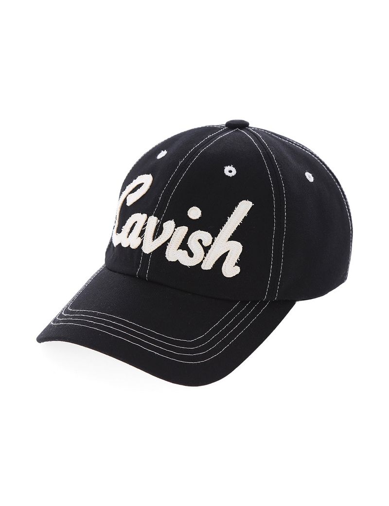 STITCH POINT SCRIPT LOGO CAP BLACK(CV2CFUAB21A)