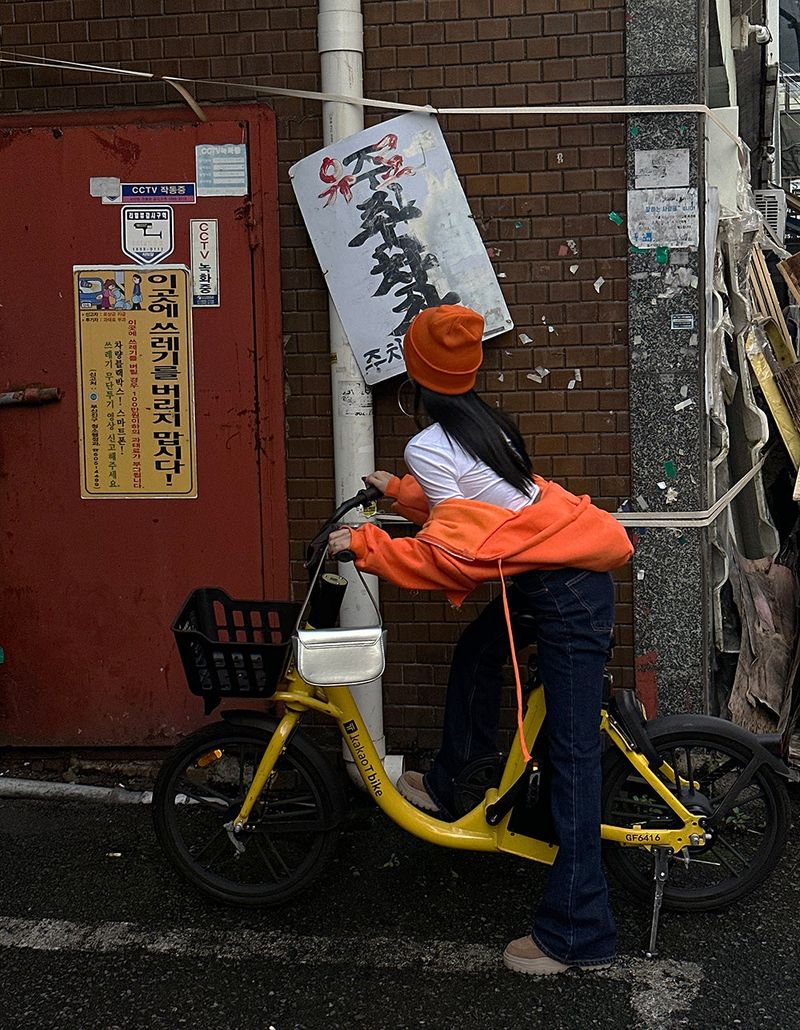 ナチュラルオレンジロールアップビーニー