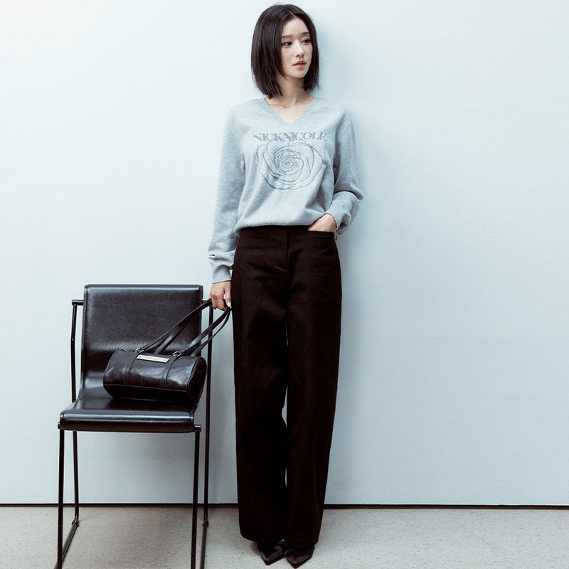 WIDE POCKET LINE PANTS_BLACK