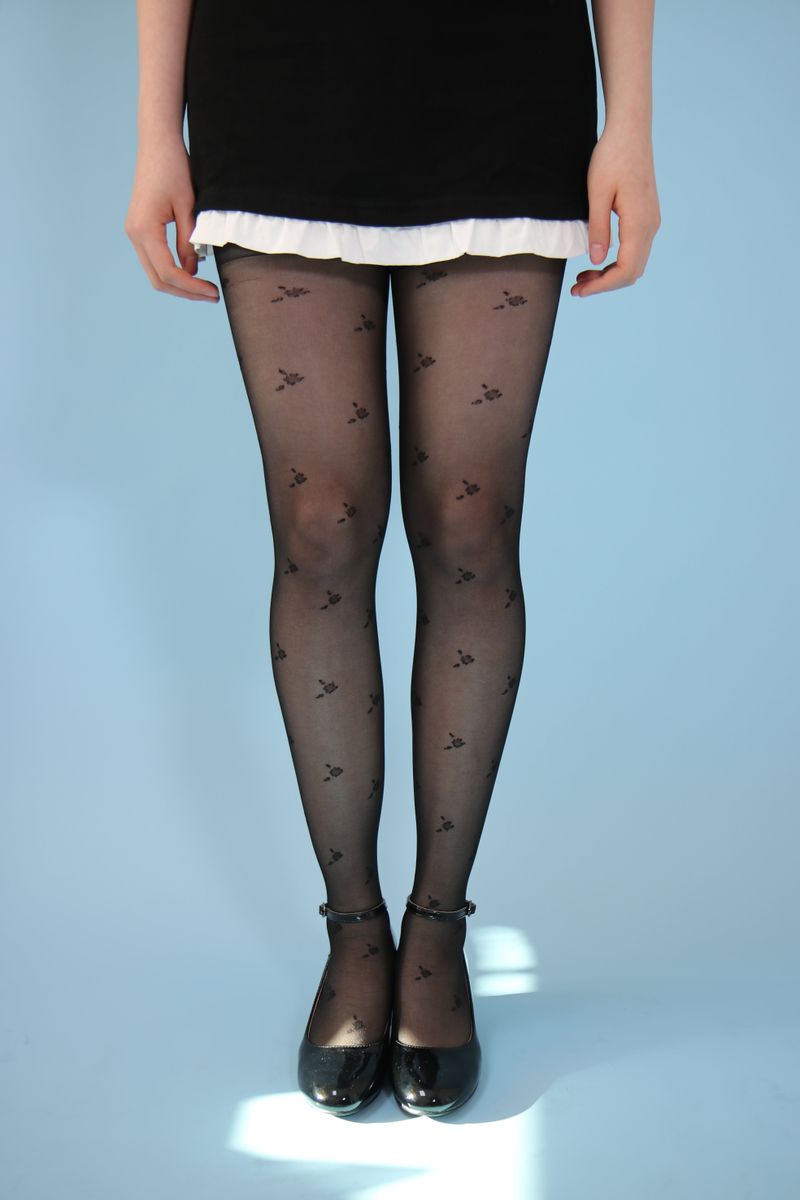 petie rose tights (black)
