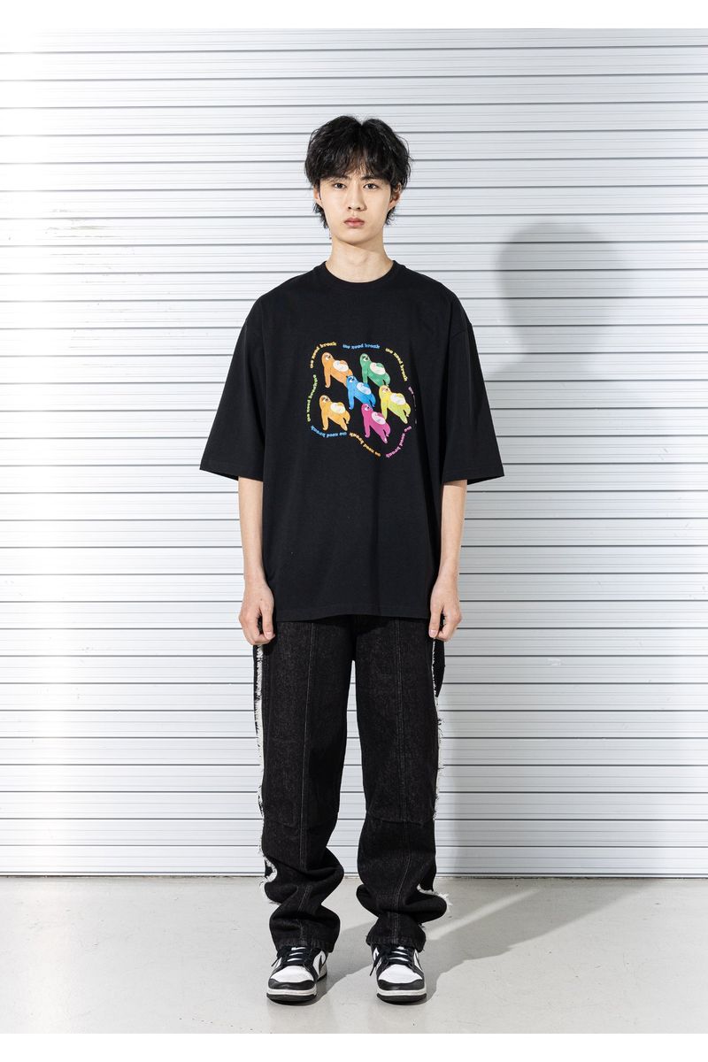 DOUBLE INCISON DENIM PANTS
