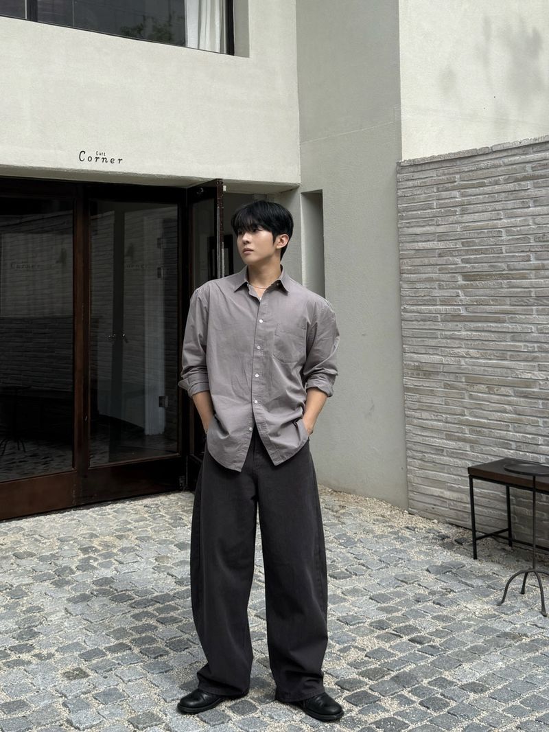 Bio cotton curved pants