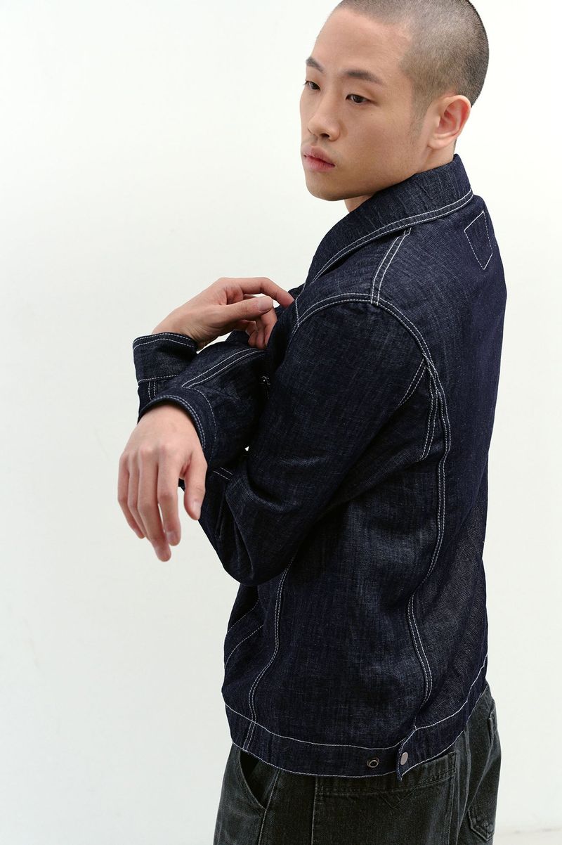 Linen Engineered Jacket (Indigo)